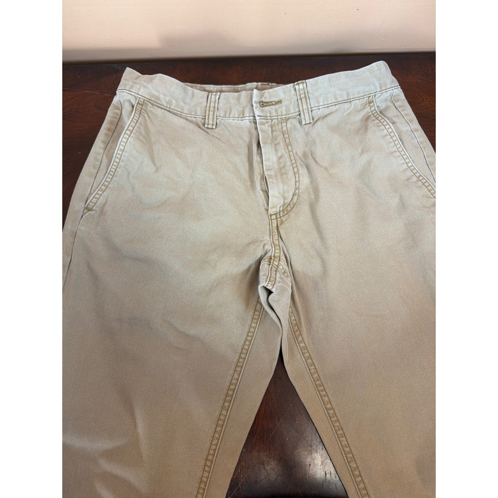 Old Navy Lived-In Chino Khaki Tan Flat Front Casual Pants Mens 32x30